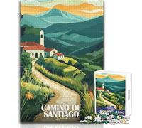 Rompecabezas de 1000 Piezas para Adultos, Camino de Santiago, España, Paisaje, Arte, Juguete, Juego Intelectual, Regalo de cumpleaños, tamaño 38x52cm