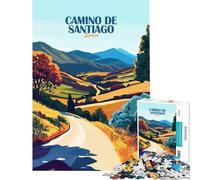 Rompecabezas de 1000 Piezas para Adultos Camino de Santiago España Paisaje artístico desafío para la Inteligencia Cerebral Juguetes adictivos Juegos Familiares decoración del hogar Gran Regalo