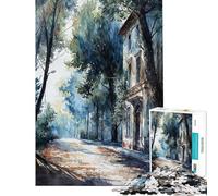 Rompecabezas de 1000 Piezas para Adultos Camino del Casco Antiguo Juego de ingenio para Adultos Que Mejora la Memoria (tamaño 38x26cm)