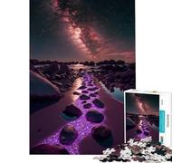 Rompecabezas de 1000 Piezas para Adultos Camino Encantado en la Playa Juego Educativo desafío Juguete Interactivo Juego práctico decoración para el hogar Regalos de Amigo Invisible (tamaño 38x52cm)