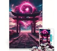 Rompecabezas de 1000 Piezas para Adultos Camino japonés al Torii, Juego Imposible, análisis y lógica, fortalece el Amor Entre Parejas 50x75cm