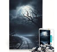 Rompecabezas de 1000 Piezas para Adultos Camino Misterioso a la luz de la Luna, Juguete Educativo, desafío exigente, colección de Artistas, Bellas Artes 50x75cm