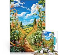 Rompecabezas de 1000 Piezas para Adultos Campo de maíz Desafiante de completar, Pero Divertido y Gracioso. Regalo Divertido 38x26cm