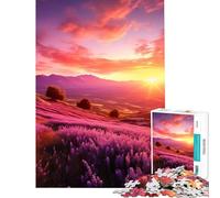 Rompecabezas de 1000 Piezas para Adultos Campos de Lavanda Rompecabezas de 1000 Piezas Juguetes de Bricolaje Desafío difícil Regalo de cumpleaños Regalos (50x75cm)