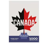 Rompecabezas De 1000 Piezas para Adultos Canada Maple Leaf Graphic Rompecabezas para Adultos Juegos Divertidos Análisis Y Lógica Oferta como Regalos para Toda La Familia 52x38cm/1000pcs