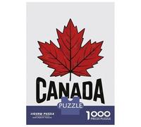 Rompecabezas De 1000 Piezas para Adultos Canada Maple Leaf Illustration Rompecabezas para Adultos Juego Práctico Decoración De Pared Regalos para Amigos Y Familiares 38x26cm/1000pcs