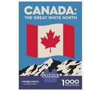 Rompecabezas De 1000 Piezas para Adultos Canada The Great White North Rompecabezas Juegos Familiares Regalo De Cumpleaños Cumpleaños Y Navidad 52x38cm/1000pcs