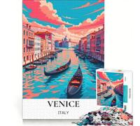 Rompecabezas de 1000 Piezas para Adultos: Canales de Venecia ¡No te lo Pierdas!, Juegos Familiares, un Reto para completar, Que fomenta el Amor en Pareja 50x75cm