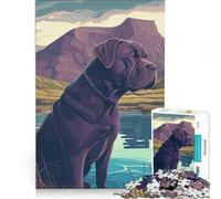 Rompecabezas de 1000 Piezas para Adultos Cane Corso Italiano Naturaleza, Juego Imposible, interacción Entre Padres e Hijos, para cumpleaños, Navidad 38x26cm