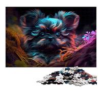 Rompecabezas de 1000 Piezas para Adultos caniche Rompecabezas Juegos educativos Regalos de cumpleaños y Navidad para Adolescentes a Partir de 14 años (tamaño 38 x 26 cm)
