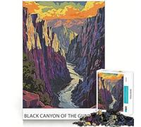 Rompecabezas de 1000 Piezas para Adultos Cañón Negro del Gunnison,Juego de Ajuste Exacto,Juego Mental,Regalo de Juego Gratuito,Regalo de cumpleaños para Mentes (50x75cm)