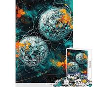 Rompecabezas de 1000 Piezas para Adultos Caos Orbital Juego práctico de análisis y lógica Juguetes antiestrés Que fortalecen el Amor Entre Parejas (38x26cm)