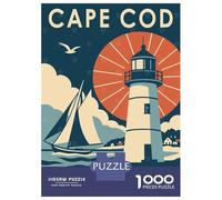 Rompecabezas De 1000 Piezas para Adultos Cape Cod Travel Rompecabezas para Adultos Juegos Relajantes Pero Divertidos Y Humorísticos Juego Desafiante Regalos 52x38cm/1000pcs