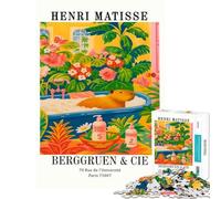 Rompecabezas de 1000 Piezas para Adultos Capibara en bañera Estilo Henri Matisse Un Reto Educativo Una Obra de Arte Juguetes antiestrés para Mayores de 14 años (38x26cm)