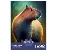 Rompecabezas De 1000 Piezas para Adultos Capybara Water Animal Rompecabezas para Adultos Juguetes Antiestrés para La Diversión Familiar Regalos De Cumpleaños Y Únicos 38x26cm/1000pcs