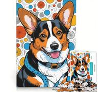 Rompecabezas de 1000 Piezas para Adultos Cardigan Welsh Corgi, Juego Educativo, Actividades Familiares, fortalece el Amor Entre Parejas 50x75cm