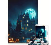 Rompecabezas de 1000 Piezas para Adultos, Casa Embrujada de Halloween, Juegos Educativos, Difíciles y Retos, Juego de Reto Único 38X52CM