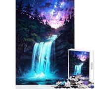 Rompecabezas de 1000 Piezas para Adultos Cascada Celestial bajo cielos estrellados Juguetes antiestrés Grandes Regalos y Juegos de relajación Cada Pieza es única Tamaño 38x26cm