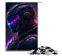 Rompecabezas de 1000 Piezas para Adultos: Casco Negro en el Espacio Divertido Rompecabezas Familiar con póster a Juego y Hoja de Trivia de 75 x 50 cm