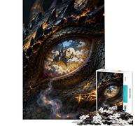 Rompecabezas de 1000 Piezas para Adultos Castillo Reflectante con Ojo de dragón Juguete Intelectual Educativo Divertido y con Humor Regalos de Amigo Invisible (tamaño 38x26cm)