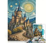 Rompecabezas de 1000 Piezas para Adultos: Castillos de fantasía, Juego Imposible, desafío difícil, fortalece el Amor Entre Parejas 50x75cm