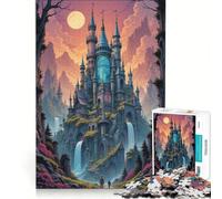 Rompecabezas de 1000 Piezas para Adultos: Castillos de fantasía, Juegos Familiares, ejercita tu Mente y Tus Manos, Toda la Familia 38x26cm