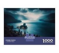 Rompecabezas De 1000 Piezas para Adultos Castle on The Lake Rompecabezas para Adultos Juego Familiar Decoración De Pared Oferta como Regalos para Toda La Familia 38x26cm/1000pcs