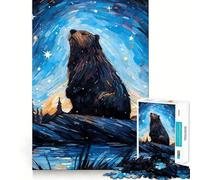 Rompecabezas de 1000 Piezas para Adultos Castor,Bober,Noche Estrellada,Articulaciones precisas,Diversión,Juego Inteligente,Regalo,Tiempo de Paz,Juego,Decoración de cumpleaños,Regalo (38x52cm)