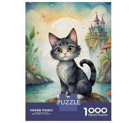 Rompecabezas De 1000 Piezas para Adultos Cat Anime Rompecabezas para Adultos Juguetes Antiestrés Patrón De Ensamblaje Cumpleaños 70x50cm/1000pcs