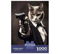 Rompecabezas De 1000 Piezas para Adultos Cat Secret Agent Rompecabezas para Adultos Juego Práctico Decoración del Hogar Difícil Y Desafiante 70x50cm/1000pcs