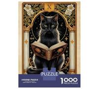 Rompecabezas De 1000 Piezas para Adultos Cat Tarot Card The Reader Rompecabezas para Adultos Juegos Relajantes para La Diversión Familiar Interacción Entre Padres E Hijos 38x26cm/1000pcs