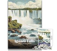 Rompecabezas de 1000 Piezas para Adultos, Cataratas del Iguazú, Argentina∕Chile, Juego Educativo Familiar, decoración Perfecta, Regalo de cumpleaños, tamaño 50x75cm