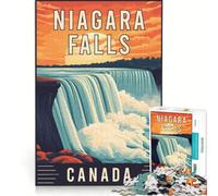 Rompecabezas de 1000 Piezas para Adultos: Cataratas del Niágara en Canadá Juego práctico para ejercitar la Mente y Las Manos Cada Pieza es única 38x52cm