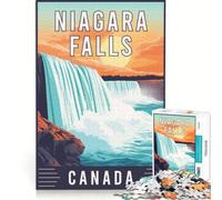 Rompecabezas de 1000 Piezas para Adultos: Cataratas del Niágara en Canadá Juguete Educativo para la interacción Entre Padres e Hijos cumpleaños y Navidad 50x75cm
