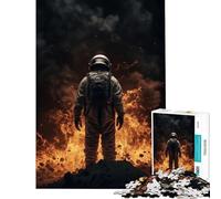 Rompecabezas de 1000 Piezas para Adultos Catástrofe de astronautas desafío Educativo Carrera de Velocidad Manual Juego de ingenio para Mayores de 14 años (38x52cm)