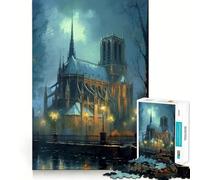 Rompecabezas de 1000 Piezas para Adultos Catedral de Chartres,París Juego de Habilidad Mental para desarrollar la precisión y la Memoria (38x52cm)