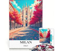 Rompecabezas de 1000 Piezas para Adultos: Catedral de Milán, Otoño, Juegos para la Familia, Un Reto para completar, Fortalece el Amor Entre Parejas 38x26cm