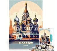 Rompecabezas de 1000 Piezas para Adultos Catedral de San Basilio Moscú Rusia Juego de ingenio Ideal para Reducir el estrés Un Regalo estupendo para los Amantes de los Juegos 38x52cm