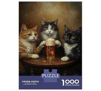 Rompecabezas De 1000 Piezas para Adultos Cats at The Bar -1 Rompecabezas para Adultos Juegos Familiares Difícil Oferta Difícil como Regalo para Toda La Familia 70x50cm/1000pcs