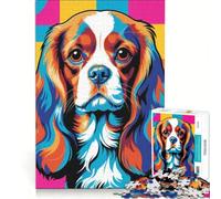 Rompecabezas de 1000 Piezas para Adultos Cavalier King Charles, Juego Imposible, para Pasar el Tiempo en Vacaciones, Regalo de cumpleaños, Regalos de Viaje 38x52cm