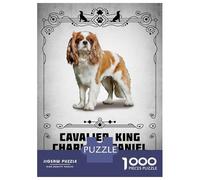 Rompecabezas De 1000 Piezas para Adultos Cavalier King Charles Span Rompecabezas para Adultos Juguetes Antiestrés Análisis Y Lógica Desafiante De Completar 52x38cm/1000pcs