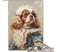 Rompecabezas de 1000 Piezas para Adultos, Cavalier King Charles Spaniel, Regalo para aliviar el estrés con Piezas aleatorias y Totalmente entrelazadas para niños de 14 años (tamaño 26x38cm)