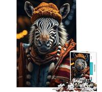 Rompecabezas de 1000 Piezas para Adultos Cebras a Rayas Juego Imposible Juguete Educativo Divertido Regalo para Mejorar la Memoria (tamaño 50x75cm)