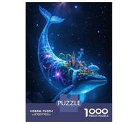 Rompecabezas De 1000 Piezas para Adultos Celestial Whale Island Starry Sky Rompecabezas para Adultos Análisis Práctico del Juego Y Lógica Interacción Entre Padres E Hijos 52x38cm/1000pcs