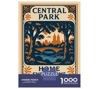 Rompecabezas De 1000 Piezas para Adultos Central Park Home Sweet Home Poster Rompecabezas para Adultos Juegos Relajantes Que Mejoran La Memoria Interacción Entre Padres E Hijos 70x50cm/1000pcs