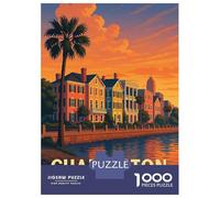 Rompecabezas De 1000 Piezas para Adultos Charleston South Carolina Rompecabezas para Adultos Juguetes Antiestrés Patrón De Montaje Oferta como Regalo para Toda La Familia 52x38cm/1000pcs