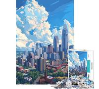 Rompecabezas de 1000 Piezas para Adultos Charlotte Carolina del Norte Estados Unidos Rompecabezas Juego de ingenio antiestrés (tamaño 50x75cm)