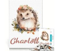 Rompecabezas de 1000 Piezas para Adultos Charlotte Nursery Erizo Arte de Corte Exacto Juguete de estimulación cognitiva Juego de relajación Regalo de Arte navideño (50x75cm)