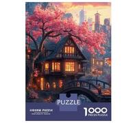 Rompecabezas De 1000 Piezas para Adultos Charming Fairy Tale Village Rompecabezas para Adultos Juguetes Antiestrés Carrera De Velocidad Manual Interacción Entre Padres E Hijos 52x38cm/1000pcs