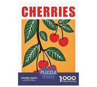 Rompecabezas De 1000 Piezas para Adultos Cherries Retro Art Print Rompecabezas para Adultos Juegos Divertidos Una Obra De Arte Cumpleaños Y Navidad 70x50cm/1000pcs
